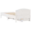 vidaXL fehér tömör fenyőfa ágy matrac nélkül 75 x 190 cm