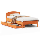 vidaXL viaszbarna tömör fenyőfa ágy matrac nélkül 75 x 190 cm