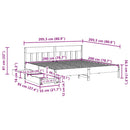 vidaXL tömör fenyőfa ágy matrac nélkül 200 x 200 cm