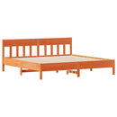 vidaXL viaszbarna tömör fenyőfa ágy matrac nélkül 200 x 200 cm