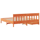 vidaXL viaszbarna tömör fenyőfa ágy matrac nélkül 200 x 200 cm