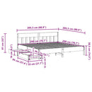 vidaXL viaszbarna tömör fenyőfa ágy matrac nélkül 200 x 200 cm