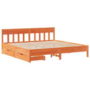 vidaXL viaszbarna tömör fenyőfa ágy matrac nélkül 180 x 200 cm