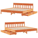 vidaXL viaszbarna tömör fenyőfa ágy matrac nélkül 180 x 200 cm