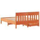vidaXL viaszbarna tömör fenyőfa ágy matrac nélkül 160 x 200 cm
