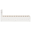 vidaXL fehér tömör fenyőfa ágy matrac nélkül 100 x 200 cm