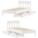 vidaXL fehér tömör fenyőfa ágy matrac nélkül 100 x 200 cm