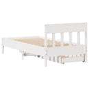 vidaXL fehér tömör fenyőfa ágy matrac nélkül 90 x 200 cm