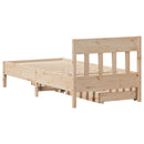 vidaXL tömör fenyőfa ágykeret matrac nélkül 90 x 190 cm