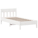 vidaXL fehér tömör fenyőfa ágykeret matrac nélkül 90 x 190 cm