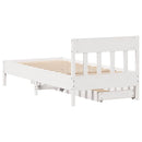 vidaXL fehér tömör fenyőfa ágykeret matrac nélkül 90 x 190 cm