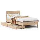vidaXL tömör fenyőfa ágy matrac nélkül 75 x 190 cm
