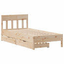 vidaXL tömör fenyőfa ágy matrac nélkül 75 x 190 cm