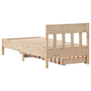 vidaXL tömör fenyőfa ágy matrac nélkül 75 x 190 cm
