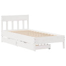 vidaXL fehér tömör fenyőfa ágy matrac nélkül 75 x 190 cm