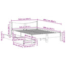 vidaXL viaszbarna tömör fenyőfa ágykeret fiókokkal 120 x 200 cm