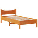 vidaXL viaszbarna tömör fenyőfa ágykeret fiókokkal 90 x 200 cm
