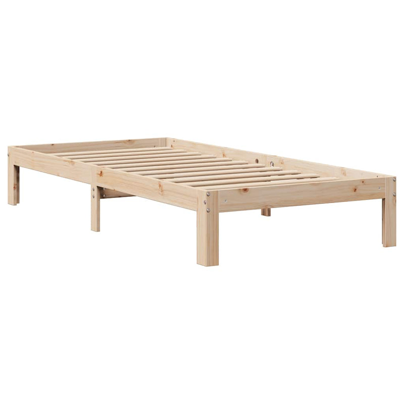 vidaXL tömör fenyőfa ágykeret fiókokkal 75 x 190 cm