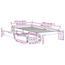 vidaXL tömör fenyőfa ágykeret fiókokkal 90 x 200 cm
