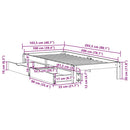 vidaXL tömör fenyőfa ágykeret fiókokkal 100 x 200 cm