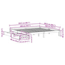 vidaXL tömör fenyőfa ágykeret fiókokkal 200 x 200 cm