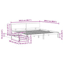 vidaXL tömör fenyőfa ágykeret fiókokkal 200 x 200 cm