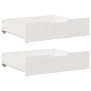 vidaXL tömör fenyőfa gyerekágykeret fiókokkal 70 x 140 cm