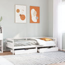 vidaXL tömör fenyőfa kanapéágy fiókkal 90 x 200 cm