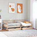 vidaXL tömör fenyőfa kanapéágy fiókokkal 90 x 190 cm