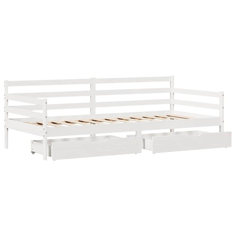 vidaXL tömör fenyőfa kanapéágy fiókokkal 80 x 200 cm