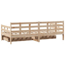 vidaXL tömör fenyőfa kanapéágy fiókkal 90 x 200 cm