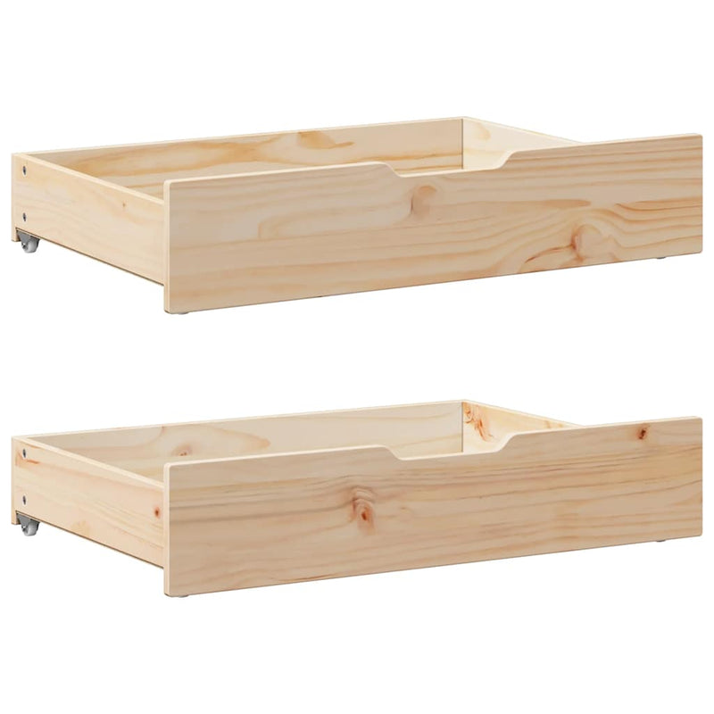 vidaXL tömör fenyőfa kanapéágy fiókkal 90 x 200 cm