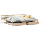 vidaXL kihúzható heverő fiókokkal matrac nélkül 90 x 190 cm