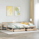 vidaXL kihúzható heverő fiókokkal matrac nélkül 90 x 190 cm
