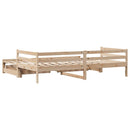 vidaXL kihúzható heverő fiókokkal matrac nélkül 80 x 200 cm