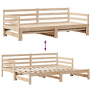 vidaXL kihúzható heverő fiókokkal matrac nélkül 90 x 200 cm