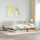 vidaXL kihúzható heverő fiókokkal matrac nélkül 90 x 200 cm