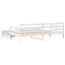 vidaXL fehér kihúzható heverő fiókokkal matrac nélkül 90 x 190 cm