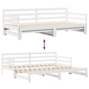 vidaXL fehér kihúzható heverő fiókokkal matrac nélkül 90 x 190 cm