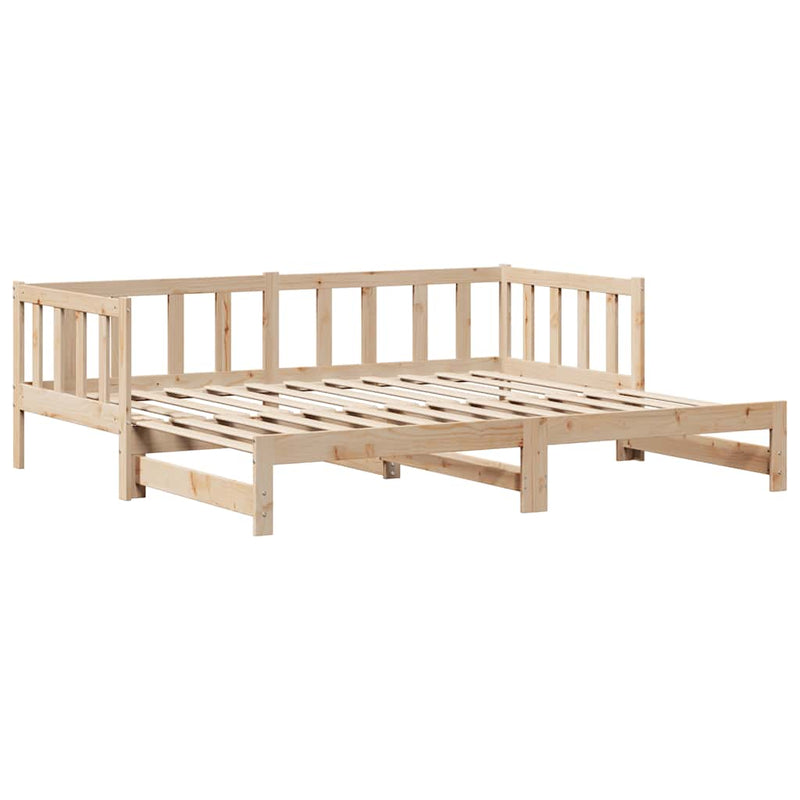 vidaXL kihúzható heverő fiókokkal matrac nélkül 80 x 200 cm