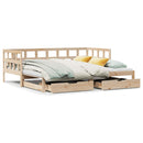 vidaXL kihúzható heverő fiókokkal matrac nélkül 80 x 200 cm