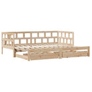 vidaXL kihúzható heverő fiókokkal matrac nélkül 80 x 200 cm