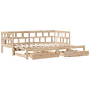 vidaXL kihúzható heverő fiókokkal matrac nélkül 80 x 200 cm