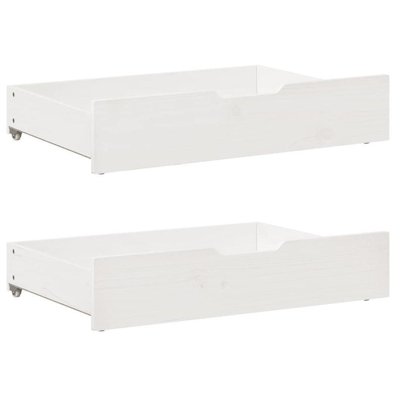 vidaXL fehér kihúzható heverő fiókokkal matrac nélkül 90 x 190 cm