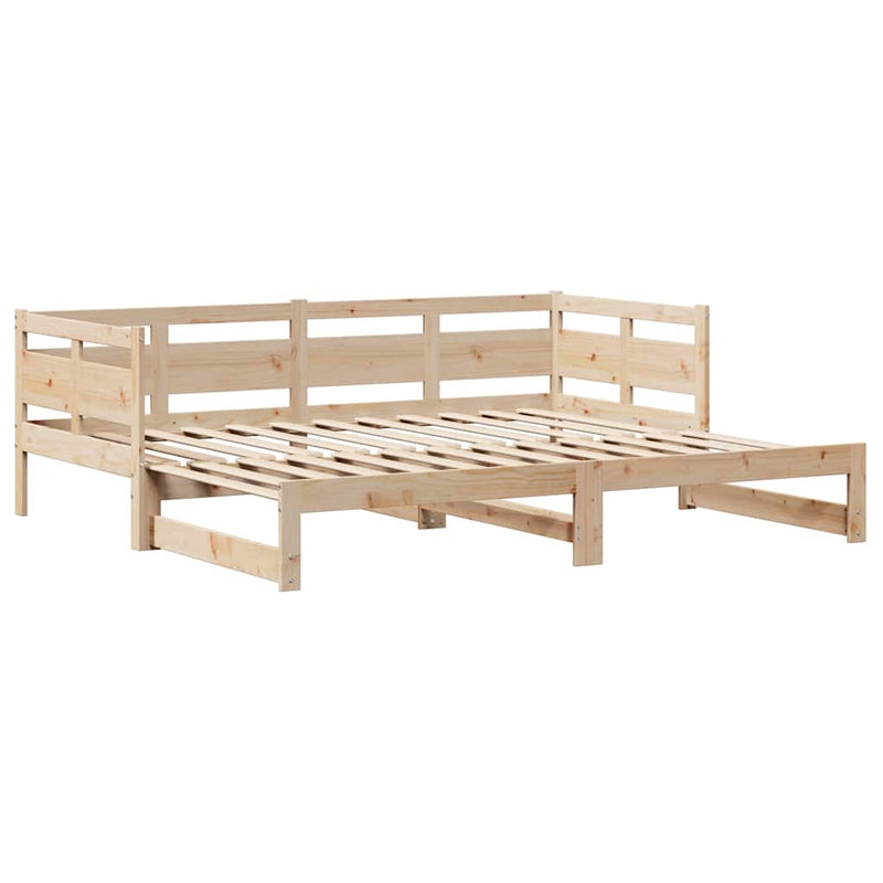vidaXL kihúzható heverő fiókokkal matrac nélkül 90 x 200 cm