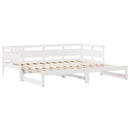 vidaXL fehér kihúzható heverő fiókokkal matrac nélkül 90 x 190 cm