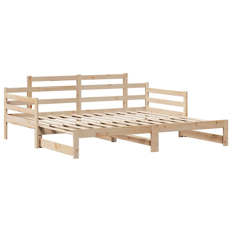 vidaXL kihúzható heverő fiókokkal matrac nélkül 80 x 200 cm