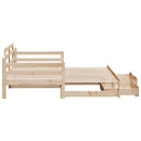 vidaXL kihúzható heverő fiókokkal matrac nélkül 80 x 200 cm