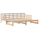 vidaXL tömör fenyőfa kihúzható kanapéágy fiókkal 90 x 200 cm