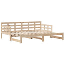 vidaXL tömör fenyőfa kihúzható kanapéágy fiókkal 90x190 cm